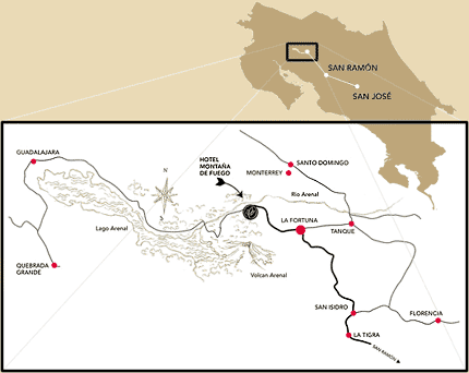 Montana de Fuego Hotel Mappa