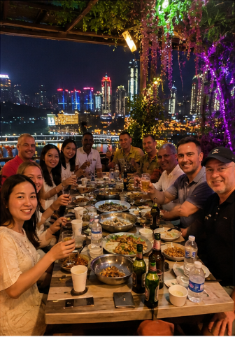Cena di benvenuto del gruppo del Tour di Chongqing di A Foreign Affair